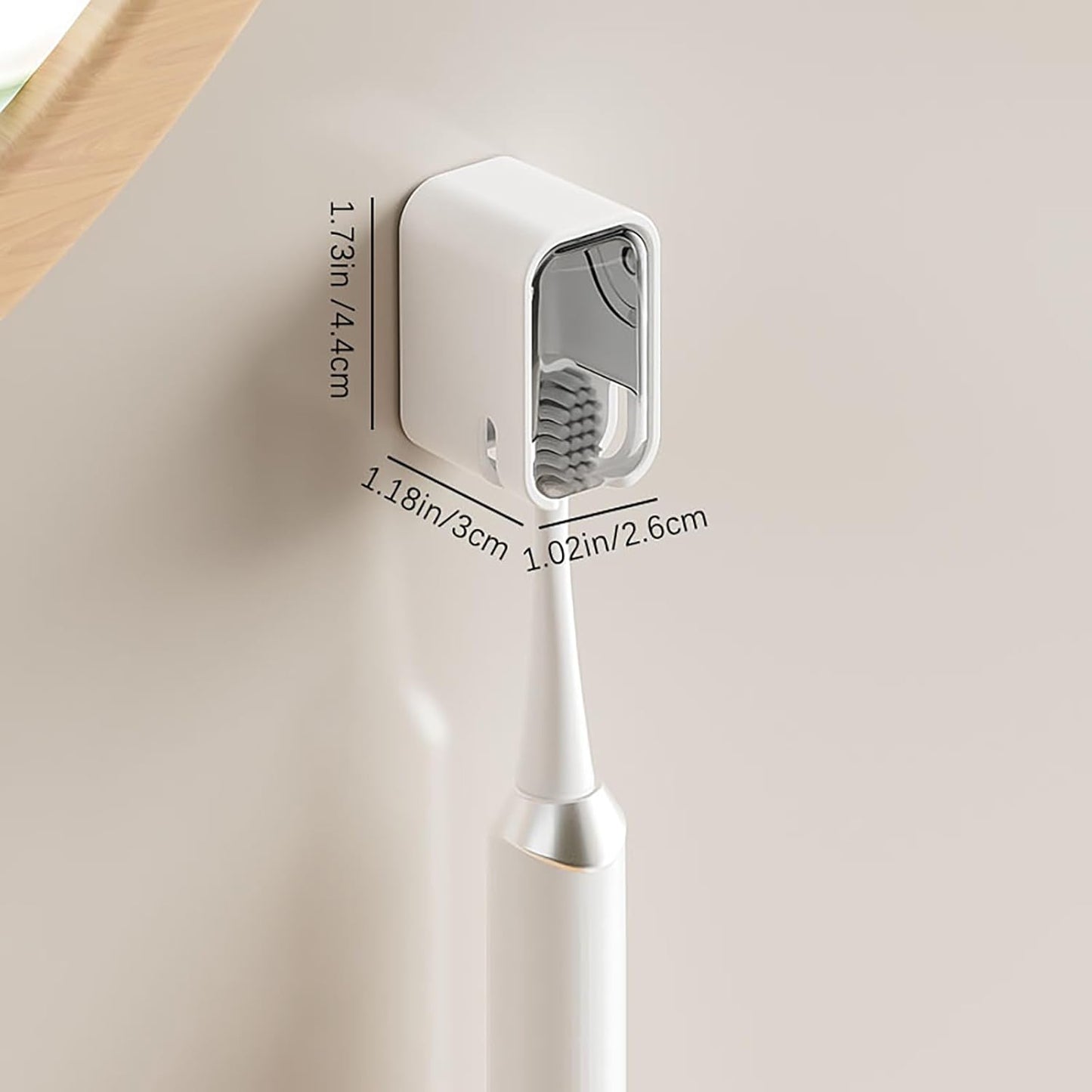 Toothbrush Holder Wall Mounted Toothbrush Holders for Bathrooms, Tooth Brush Holder for Travel and Home, Single Toothbrush Organizer with Cover for Shower 4PCS