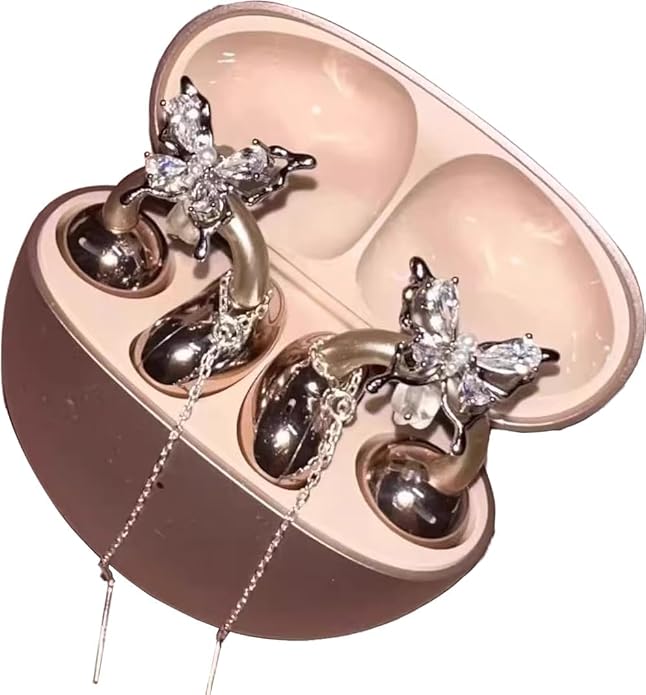 Rhinestones are used for clip on headphones, open ears, elegant zirconia decorative headphone accessories, and detachable delicate DIY decorative butterfly tassels