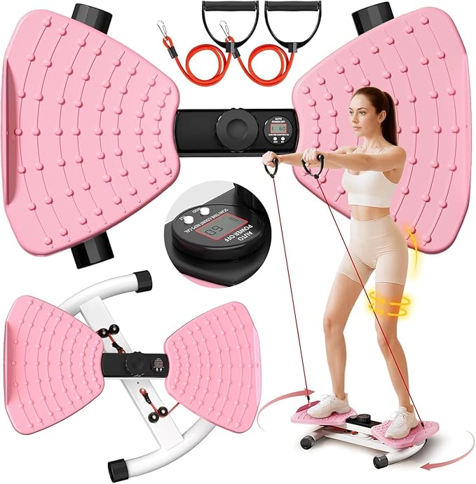 MERACH Waist Twister Machine Exercise, Ab Twist Board with 300 lbs Weight Capacity, Abs Workout for Slim Waist and Core Ab Exercise, Noiseless Home Gym Equipment for Women Men