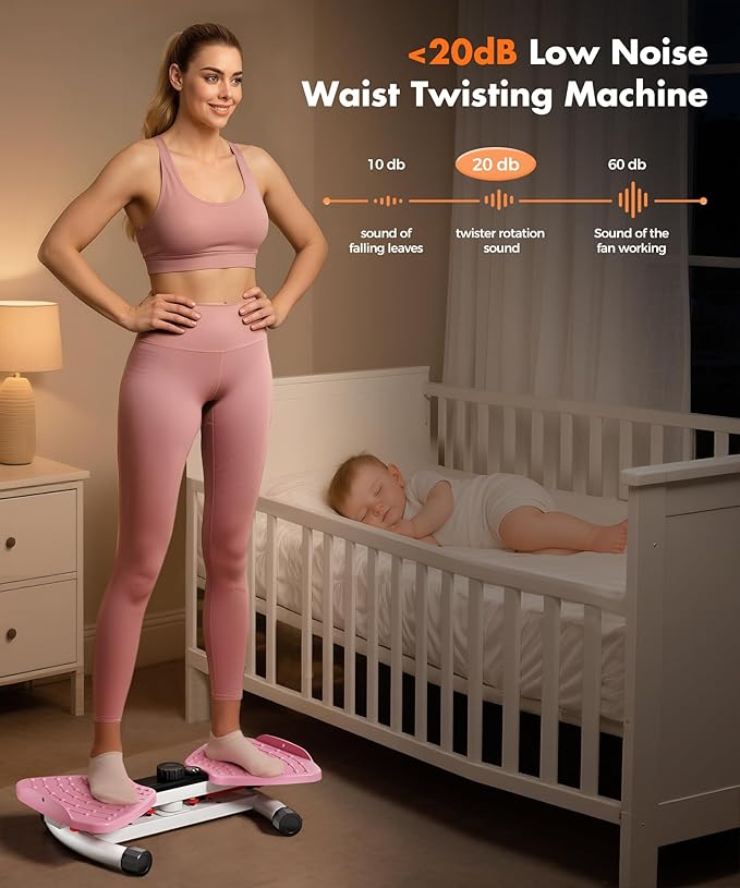 MERACH Waist Twister Machine Exercise, Ab Twist Board with 300 lbs Weight Capacity, Abs Workout for Slim Waist and Core Ab Exercise, Noiseless Home Gym Equipment for Women Men
