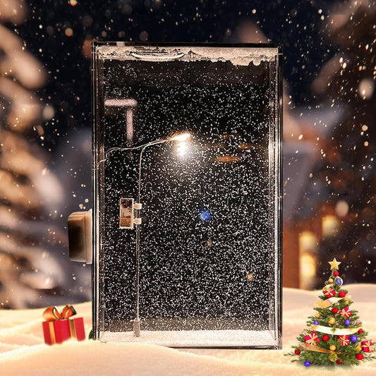 Luxury Street Light Snow Globe – DIY Snow Lamp with Snowflakes, Perfect Gift for Girlfriends & Besties