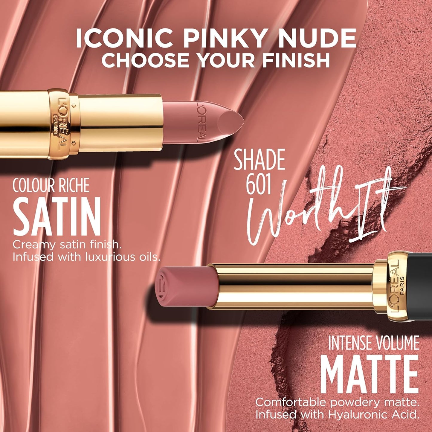 L’Oréal Paris Colour Riche Lipstick and Lip Liner Set, Includes 1 Satin Lipstick and 1 Creamy Lip Pencil For Bold, Nourished Lip Color, Worth It, 1 Kit