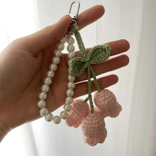 Handmade Knitted Lily Key Chains