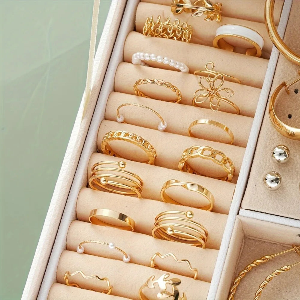 86 Pcs Jewelry Set Including Necklaces, Earrings, Rings, Party Accessories (no Box)