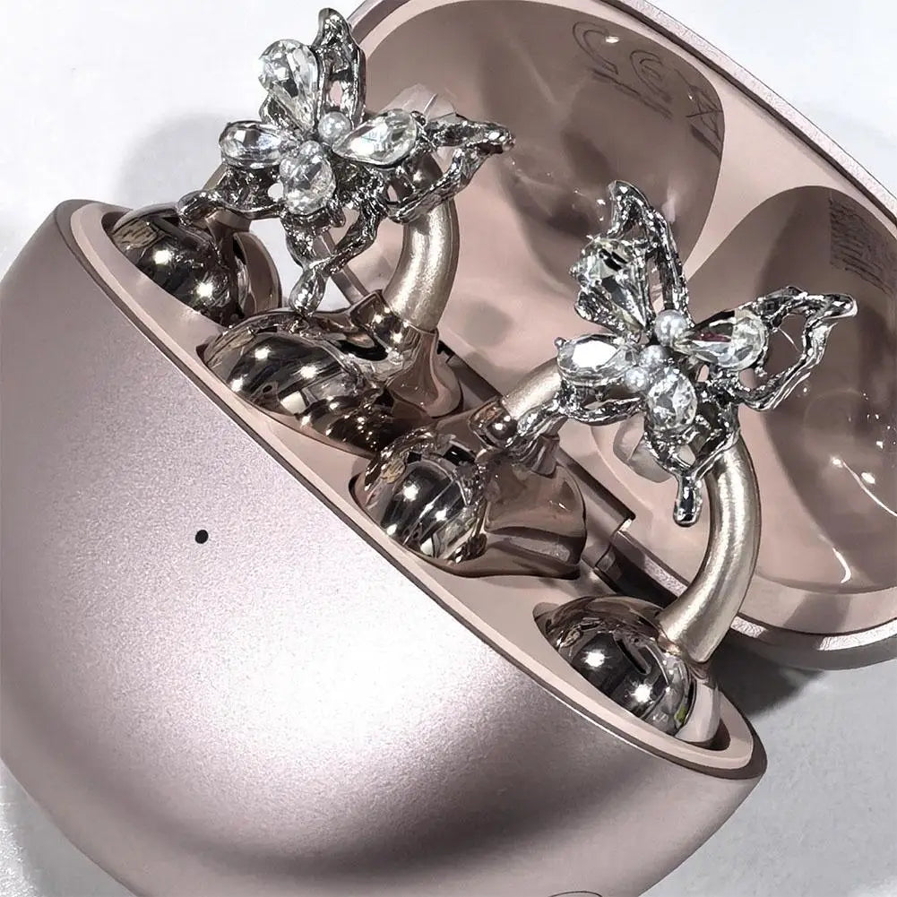 Rhinestones are used for clip on headphones, open ears, elegant zirconia decorative headphone accessories, and detachable delicate DIY decorative butterfly tassels