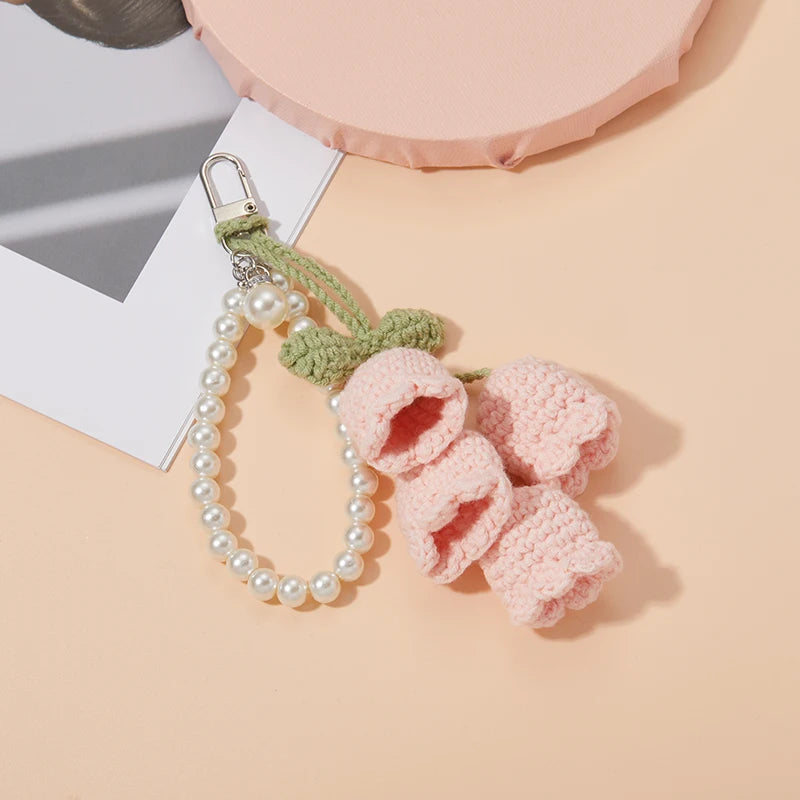 Handmade Knitted Lily Key Chains