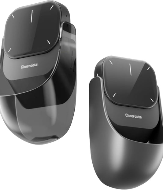 Cheerdots2 Bluetooth Detachable Air Mouse, Wireless Touchpad with Voice Recording, Presentation Remote Control with Laser Pointer for Mac, PC, Laptop, Windows & iOs (Black)