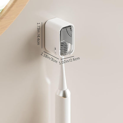 Toothbrush Holder Wall Mounted Toothbrush Holders for Bathrooms, Tooth Brush Holder for Travel and Home, Single Toothbrush Organizer with Cover for Shower 4PCS
