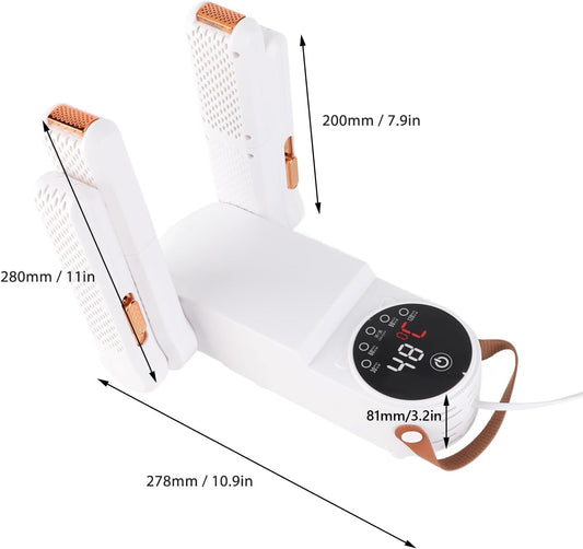 Yunir Boot Dryer, 4 Extendable Electric Shoes Dryer with 360° Wind, Timing Constant Temperature, Touch Control, Reduce Odor, for Boots Gloves Hats Socks (US Plug 110V),