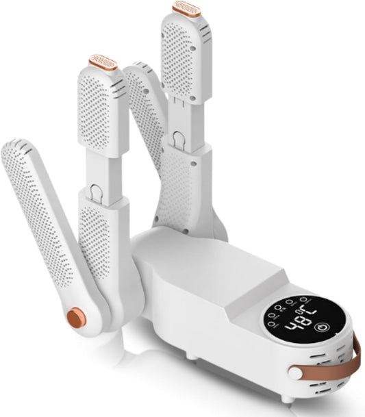 Yunir Boot Dryer, 4 Extendable Electric Shoes Dryer with 360° Wind, Timing Constant Temperature, Touch Control, Reduce Odor, for Boots Gloves Hats Socks (US Plug 110V),