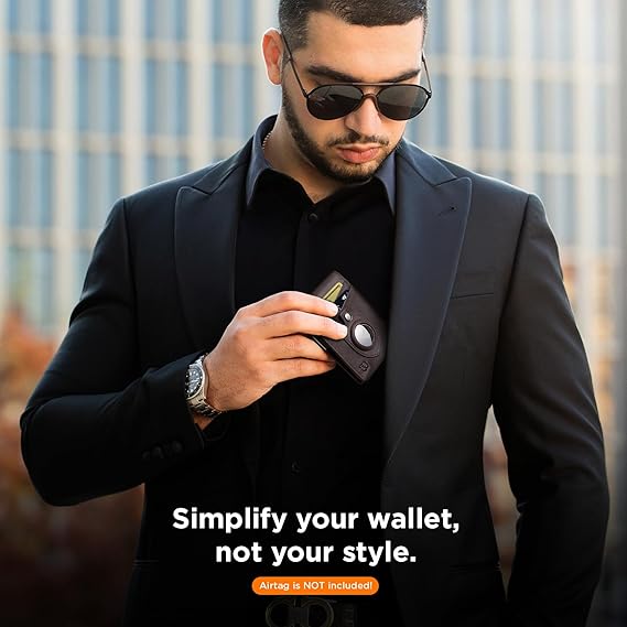 SERMAN BRANDS Money Clip Wallet - Men Wallets slim Front Pocket RFID Blocking Card Holder Minimalist Mini Bifold