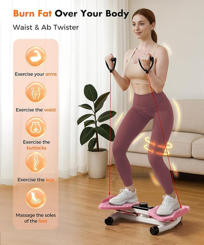MERACH Waist Twister Machine Exercise, Ab Twist Board with 300 lbs Weight Capacity, Abs Workout for Slim Waist and Core Ab Exercise, Noiseless Home Gym Equipment for Women Men