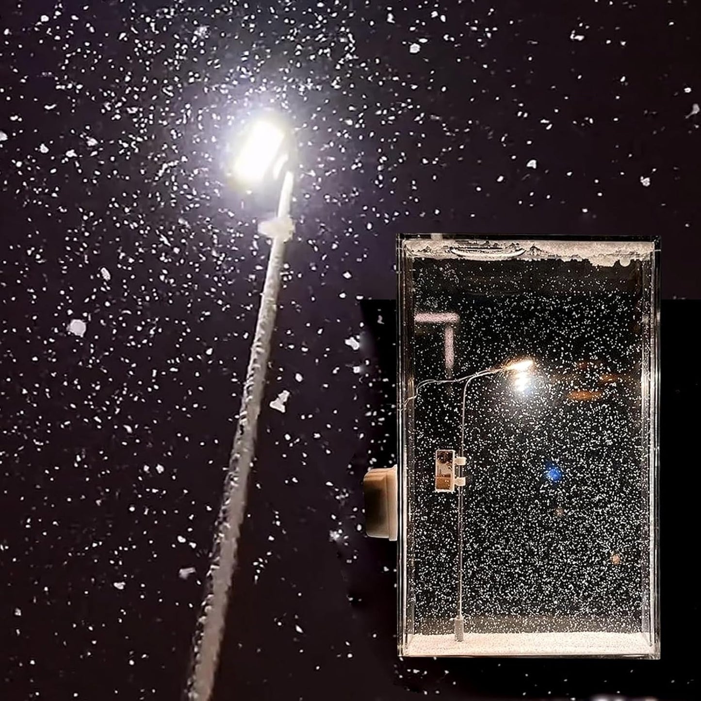 Luxury Street Light Snow Globe – DIY Snow Lamp with Snowflakes, Perfect Gift for Girlfriends & Besties