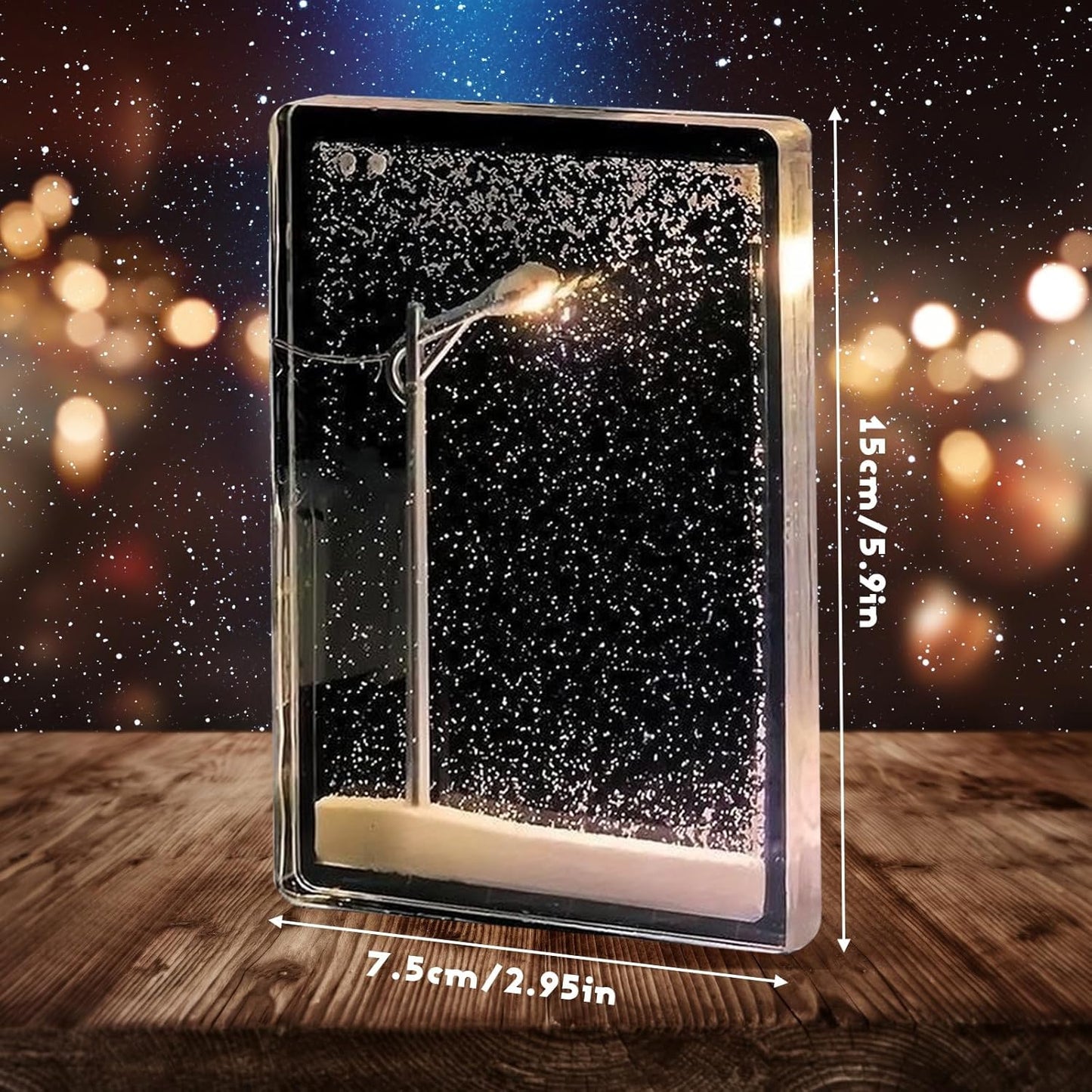 Luxury Street Light Snow Globe – DIY Snow Lamp with Snowflakes, Perfect Gift for Girlfriends & Besties