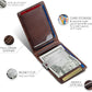 SERMAN BRANDS Money Clip Wallet - Men Wallets slim Front Pocket RFID Blocking Card Holder Minimalist Mini Bifold