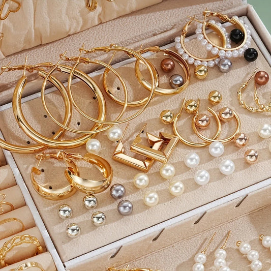 86 Pcs Jewelry Set Including Necklaces, Earrings, Rings, Party Accessories (no Box)