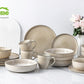 GBHOME 12-Piece Ceramic Dinnerware Set – Scratch-Resistant Plates & Bowls, Microwave & Dishwasher Safe